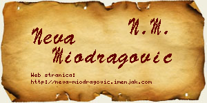 Neva Miodragović vizit kartica